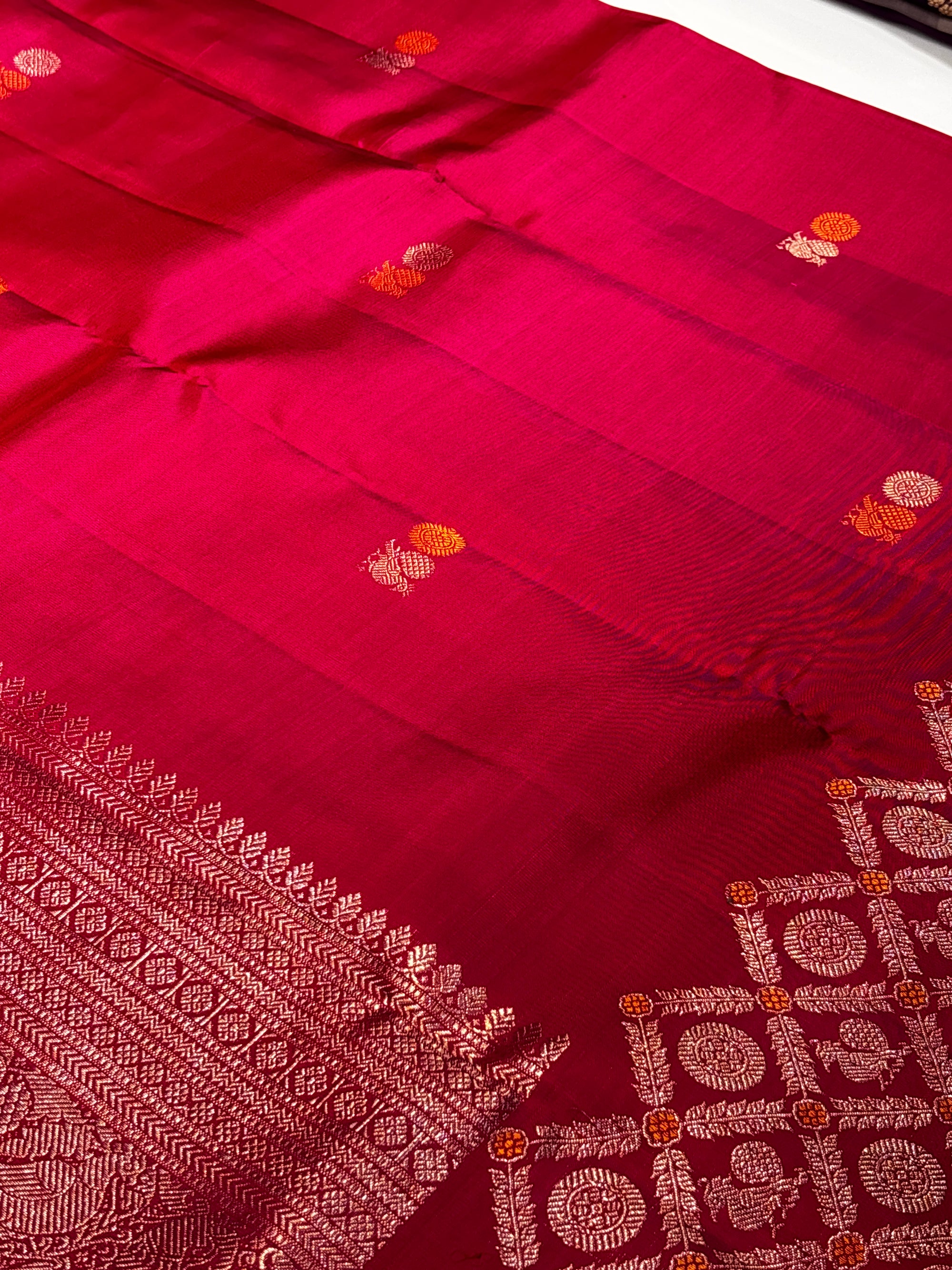Designer Kanchipuram With Meenakari Border
