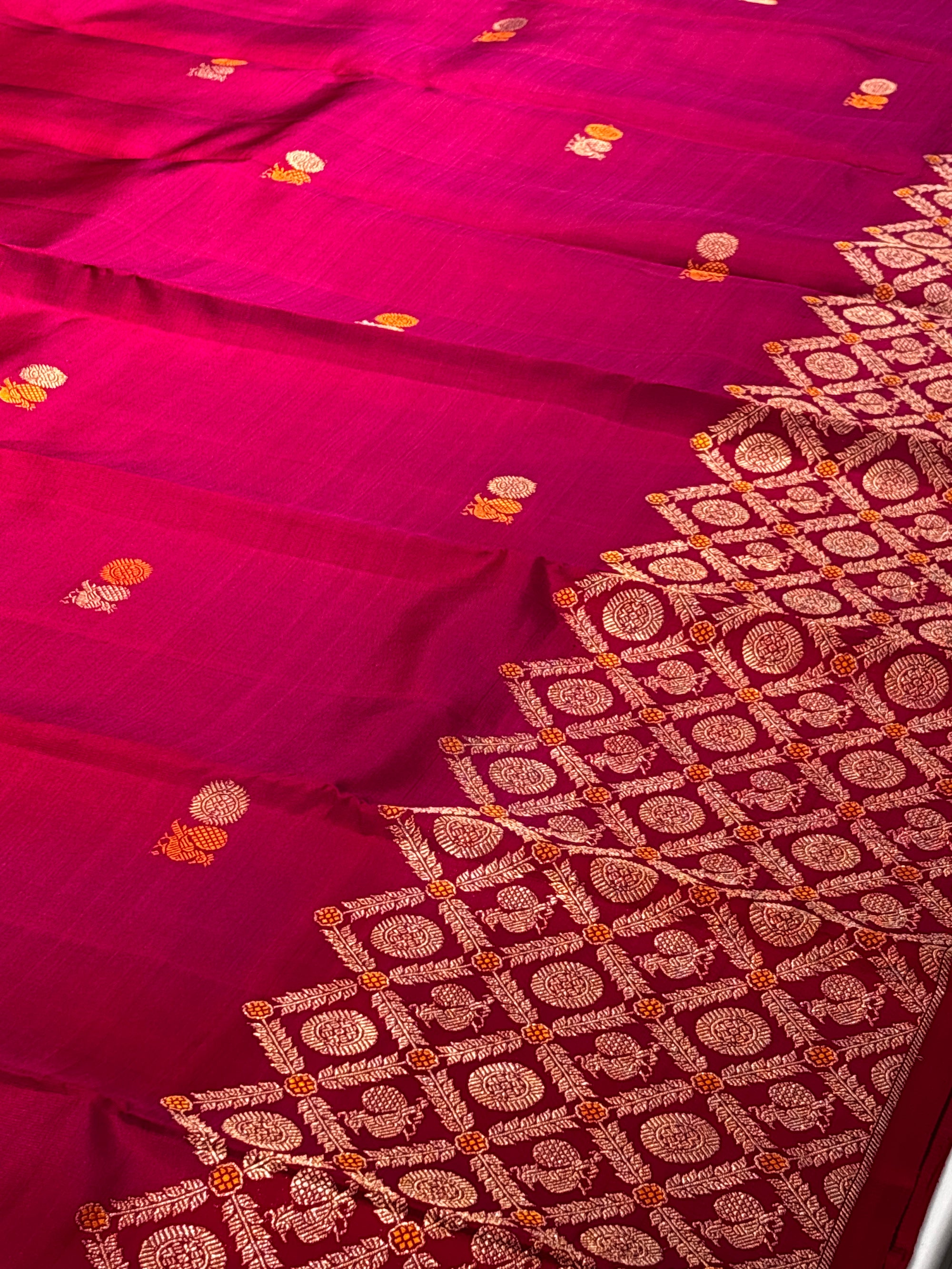 Designer Kanchipuram With Meenakari Border