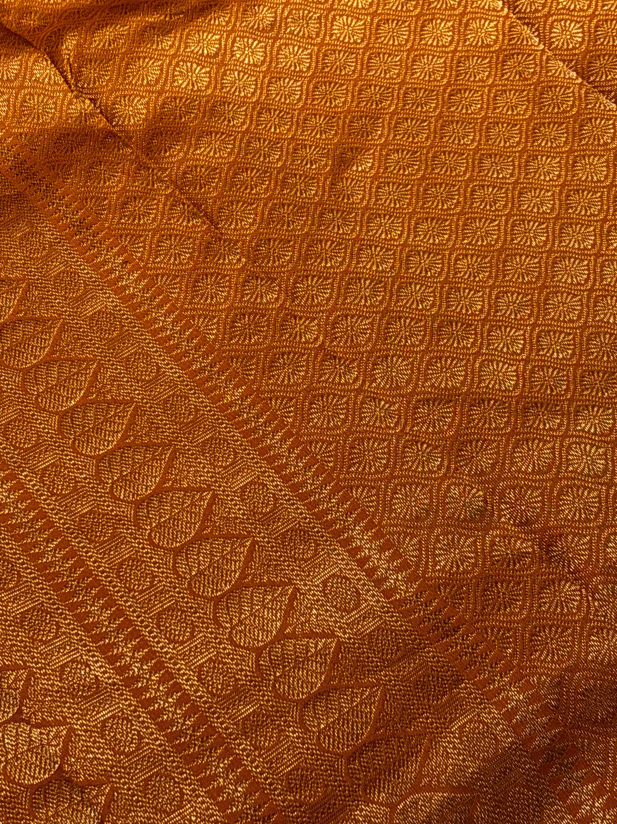 Kanchipuram soft silk with checks &amp; buttas