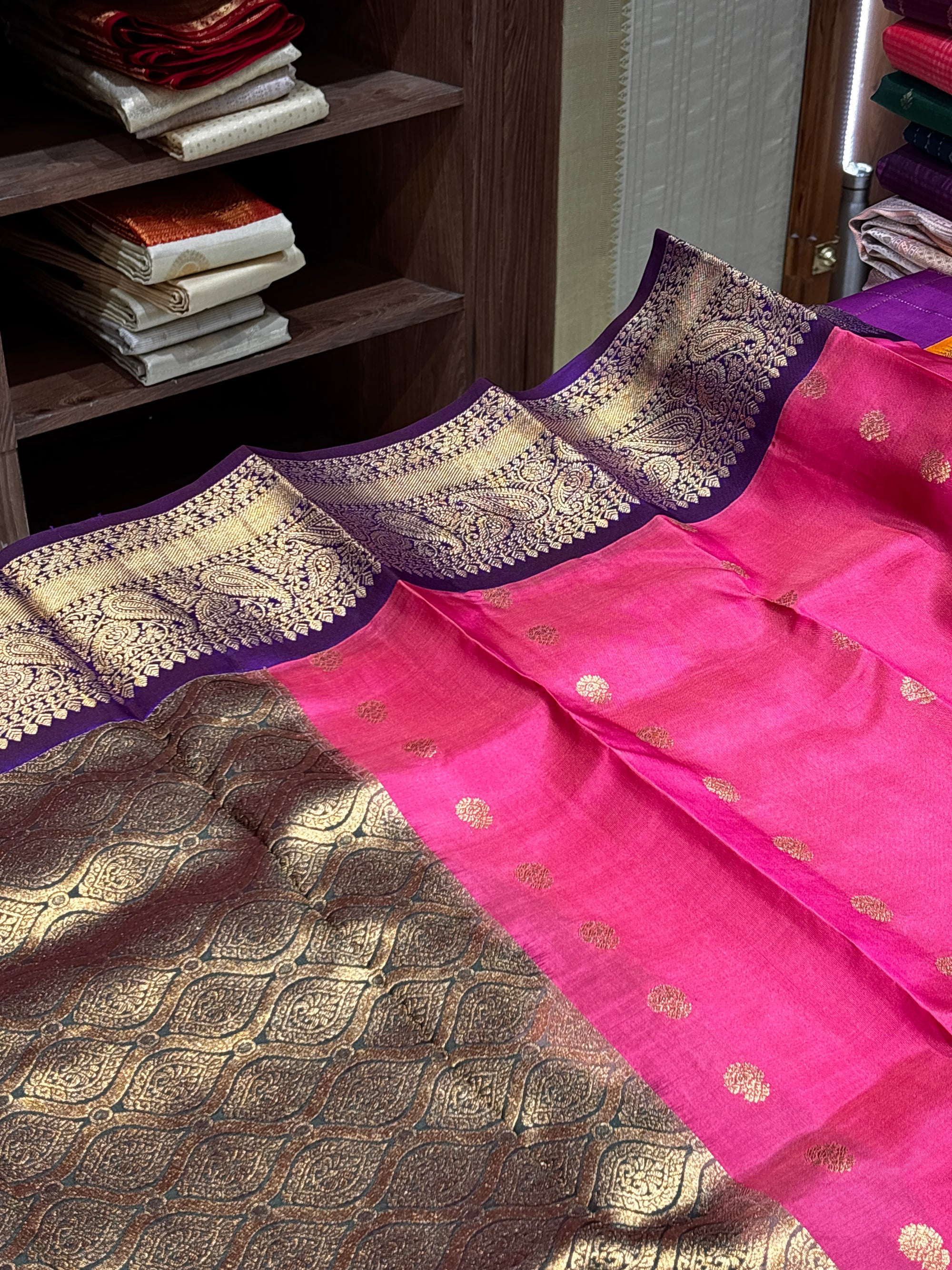 Kanchipuram soft silk with Buttas