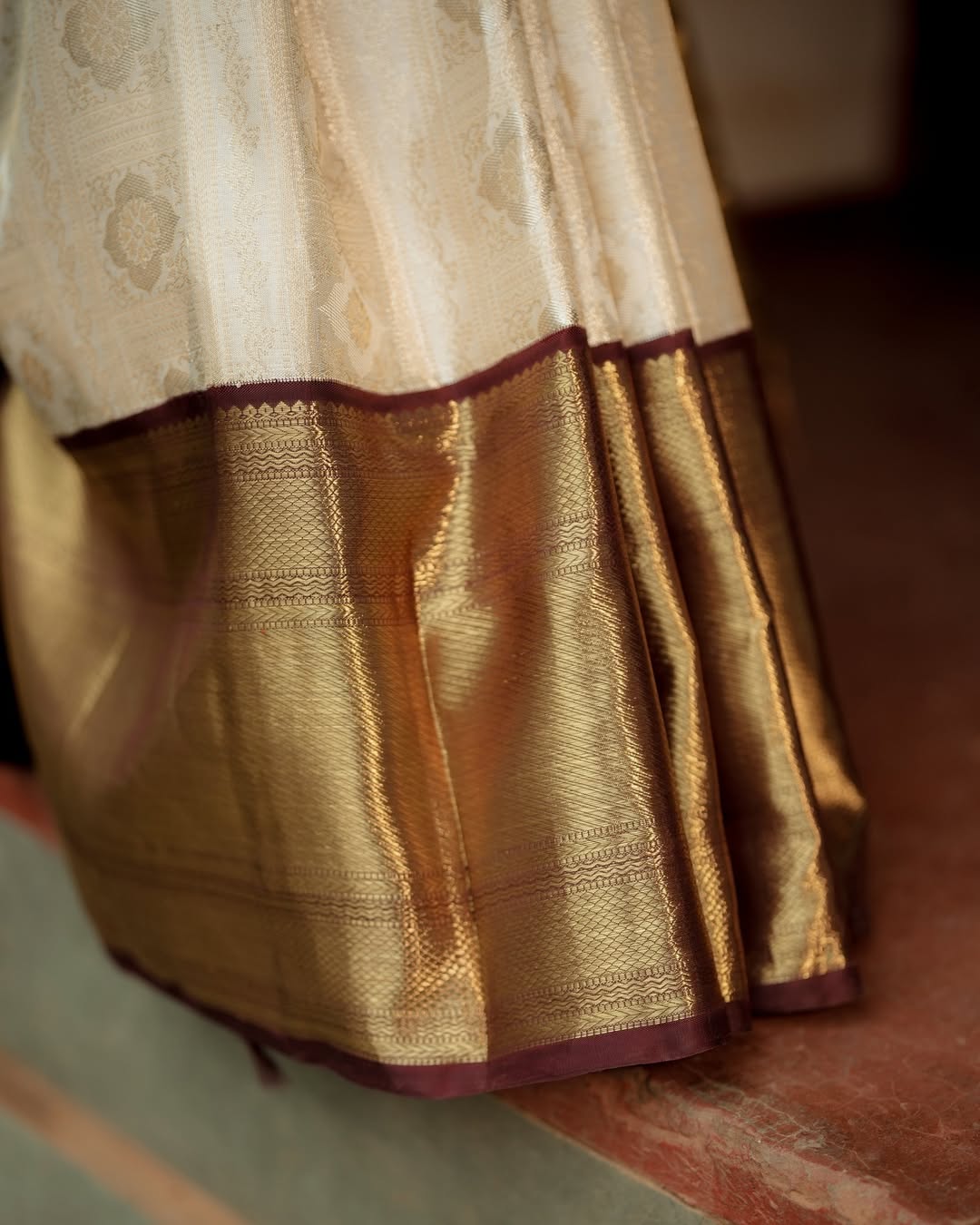 Mocha Contrast Saree