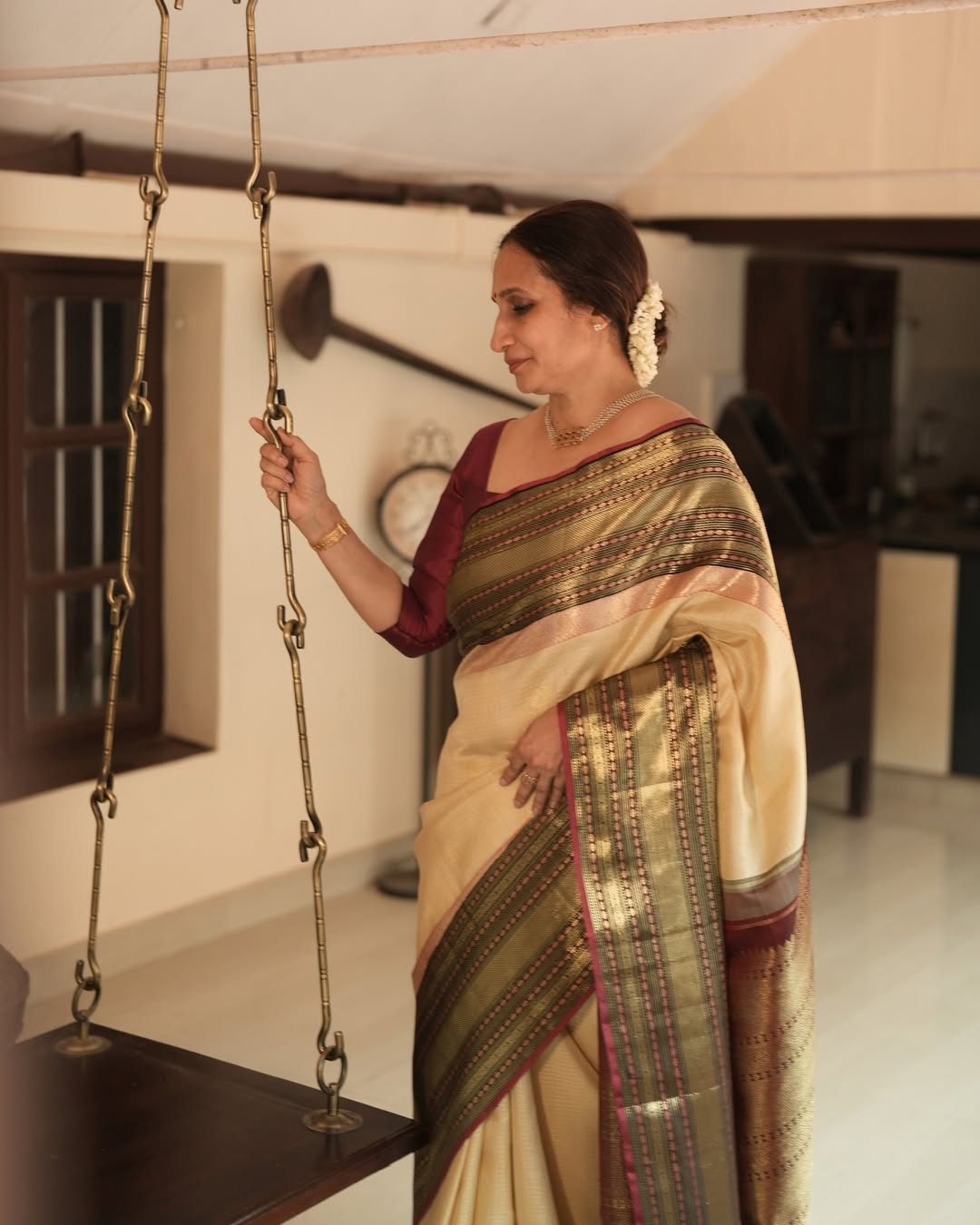 Vintage Kanchipuram With Micro Check &amp; Seerpett Border