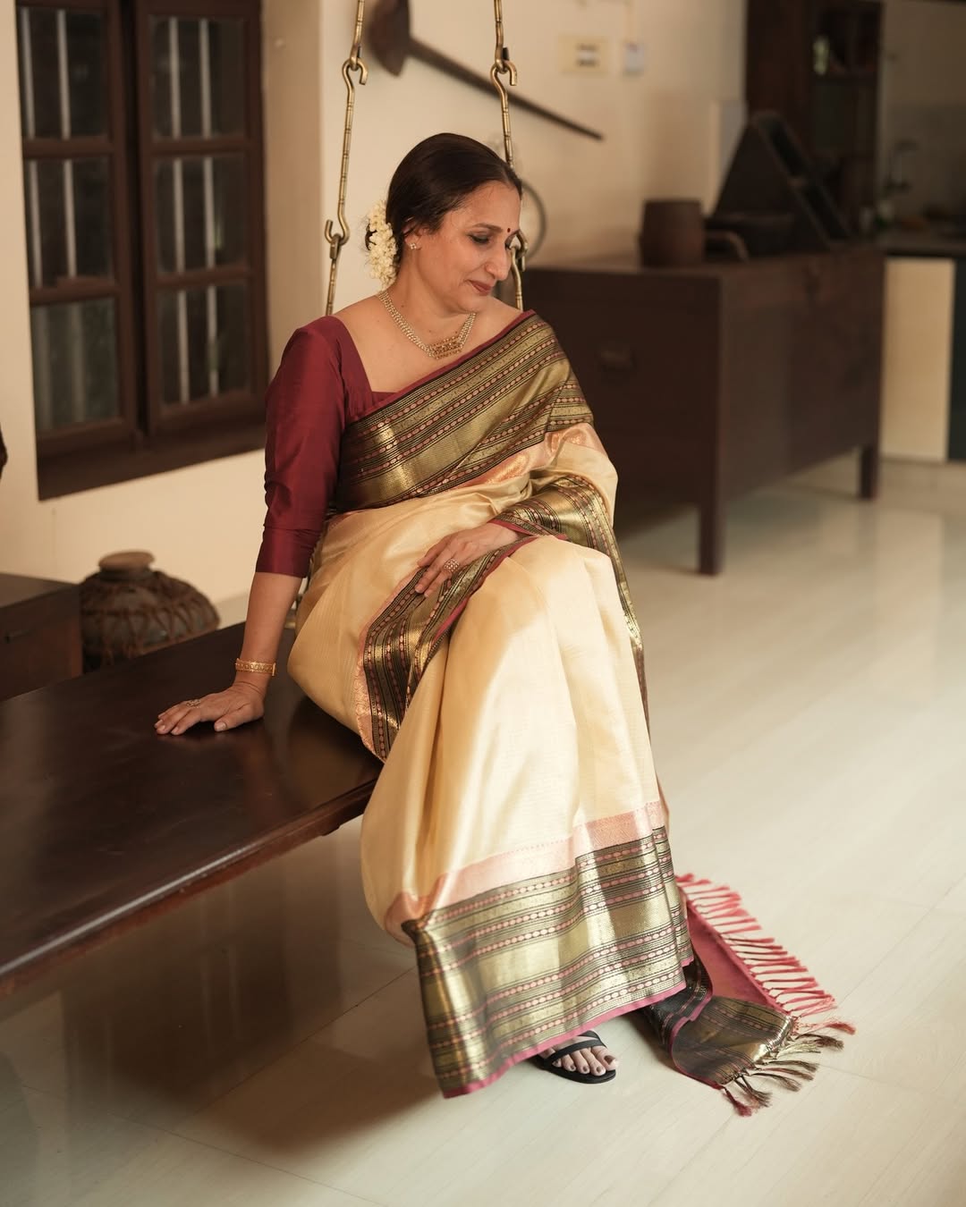 Vintage Kanchipuram With Micro Check &amp; Seerpett Border
