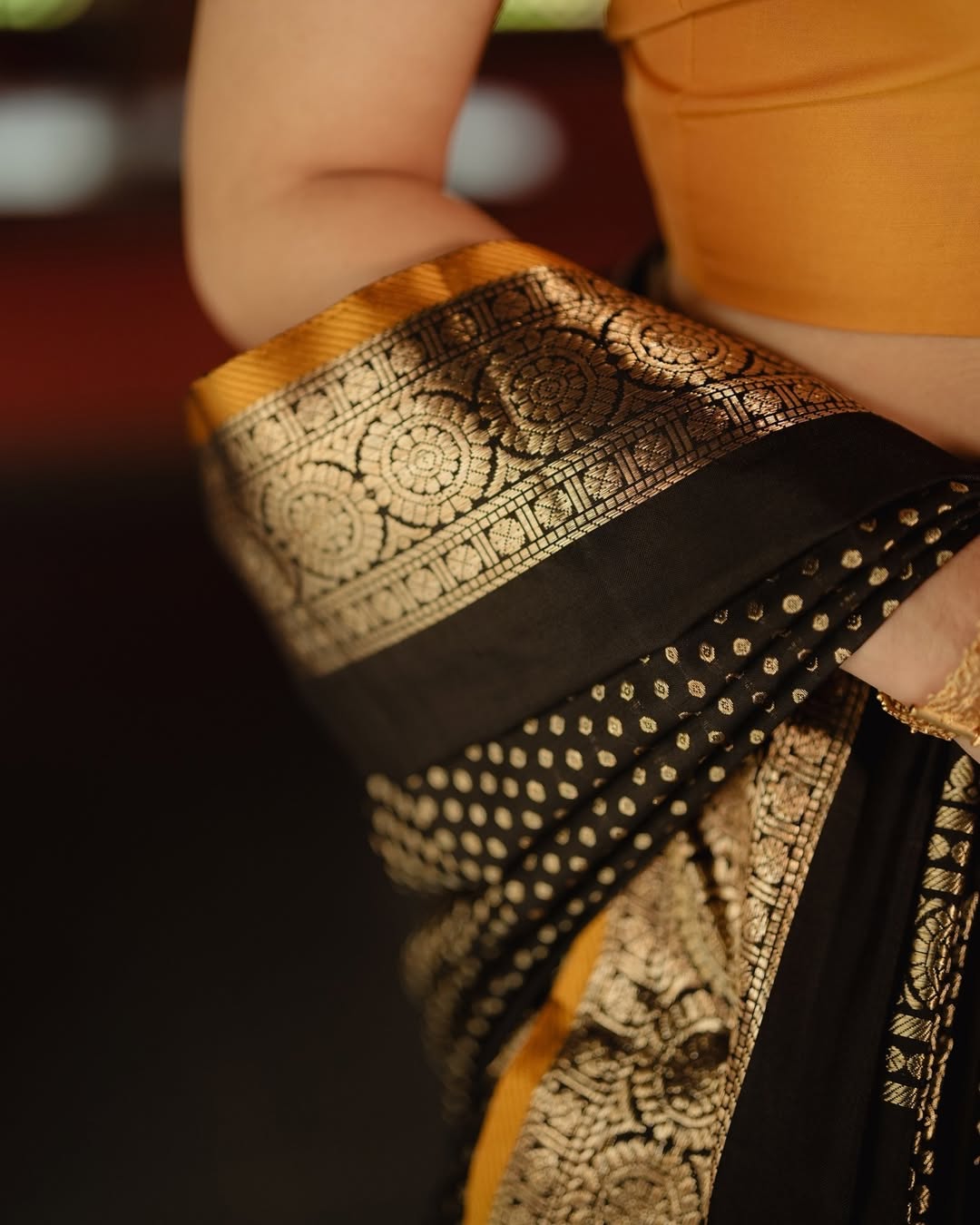 Vintage Kanchipuram With Small Buttas &amp; Piping Border