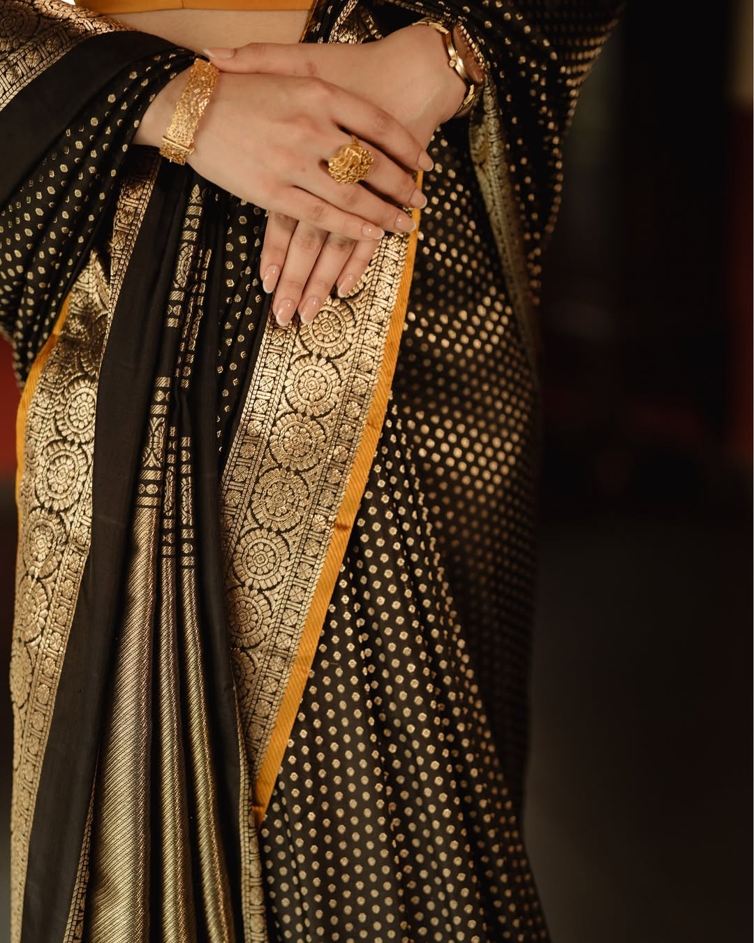 Vintage Kanchipuram With Small Buttas &amp; Piping Border