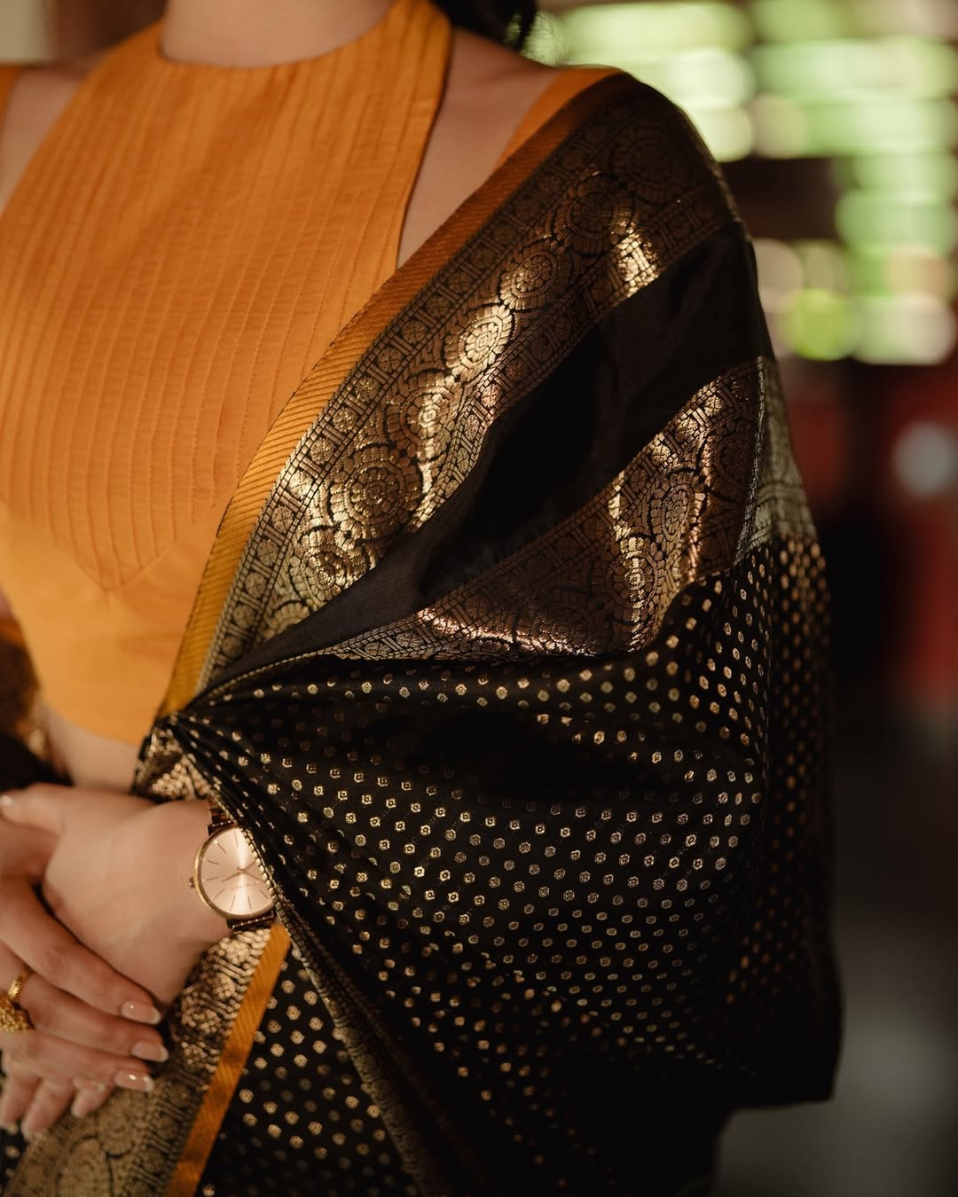 Vintage Kanchipuram With Small Buttas &amp; Piping Border