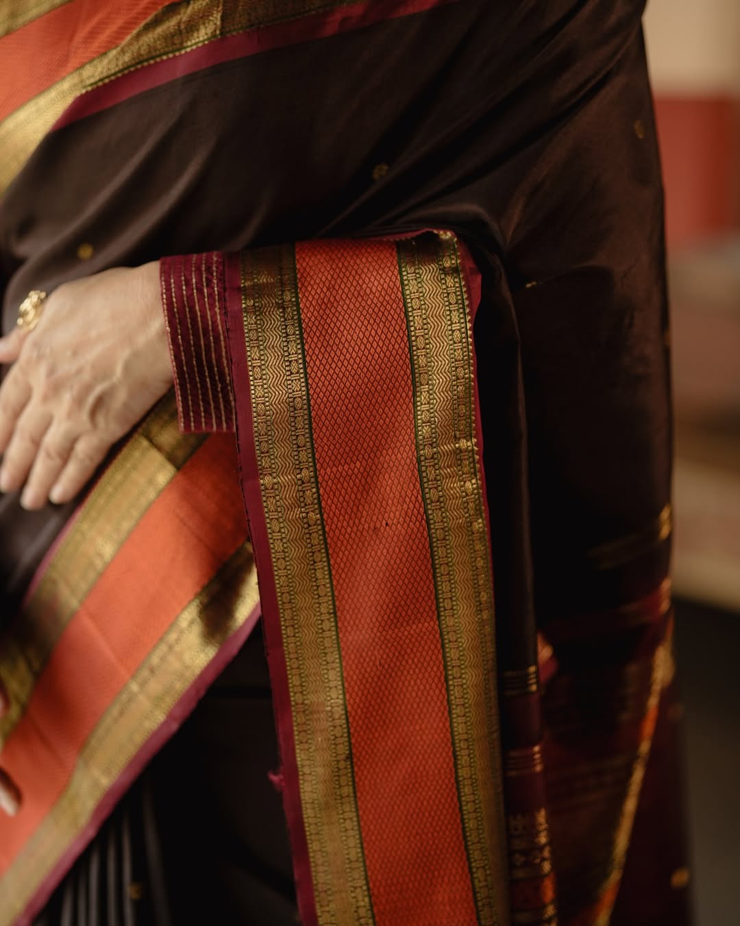 Vintage Kanchipuram with Banarasi Satin Border
