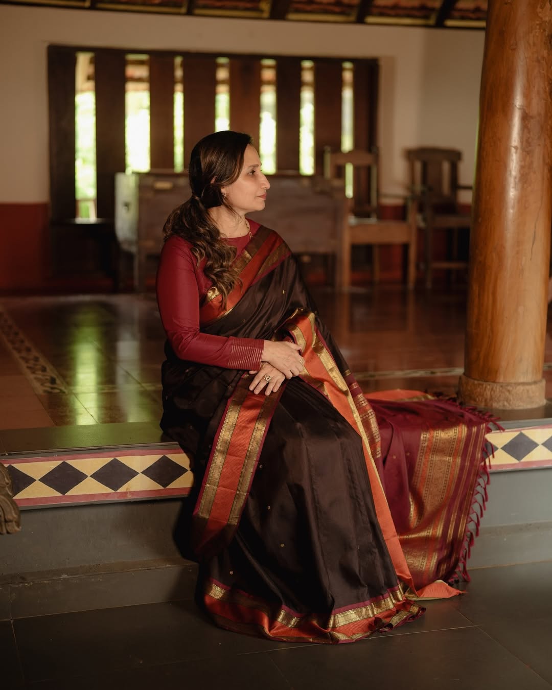 Vintage Kanchipuram with Banarasi Satin Border