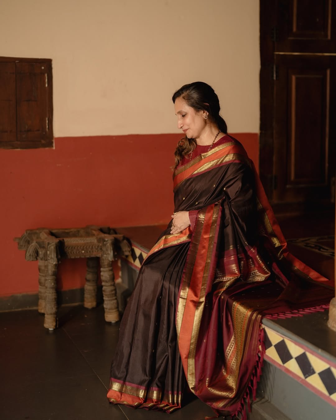 Vintage Kanchipuram with Banarasi Satin Border