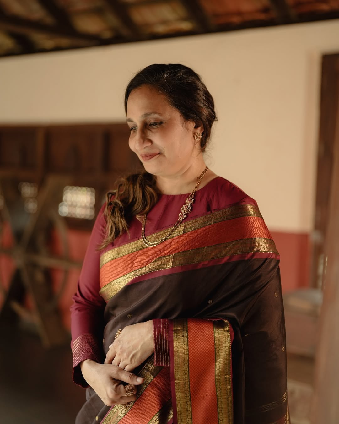 Vintage Kanchipuram with Banarasi Satin Border
