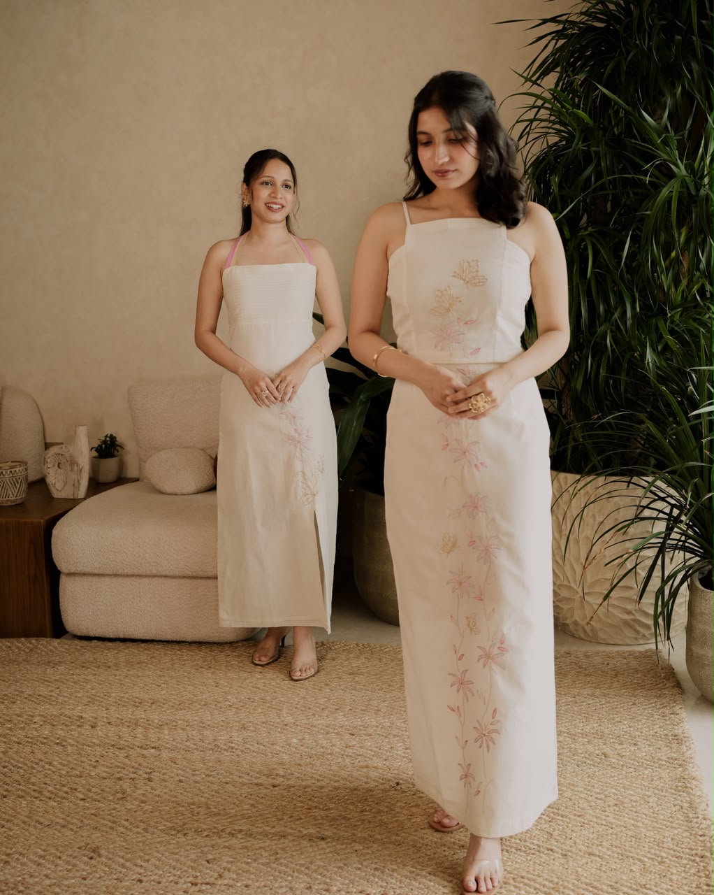 Pure Kerala Skirt Set With Shadow And Pita Work