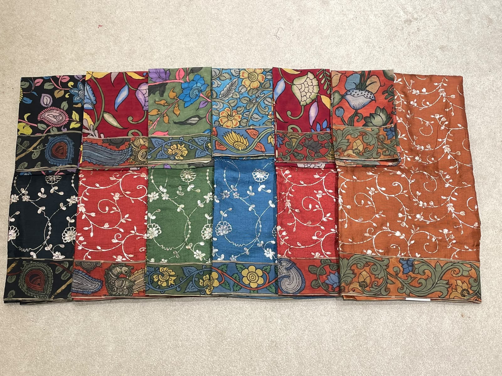 Kota with original hand kalamkari border and blouse-3
