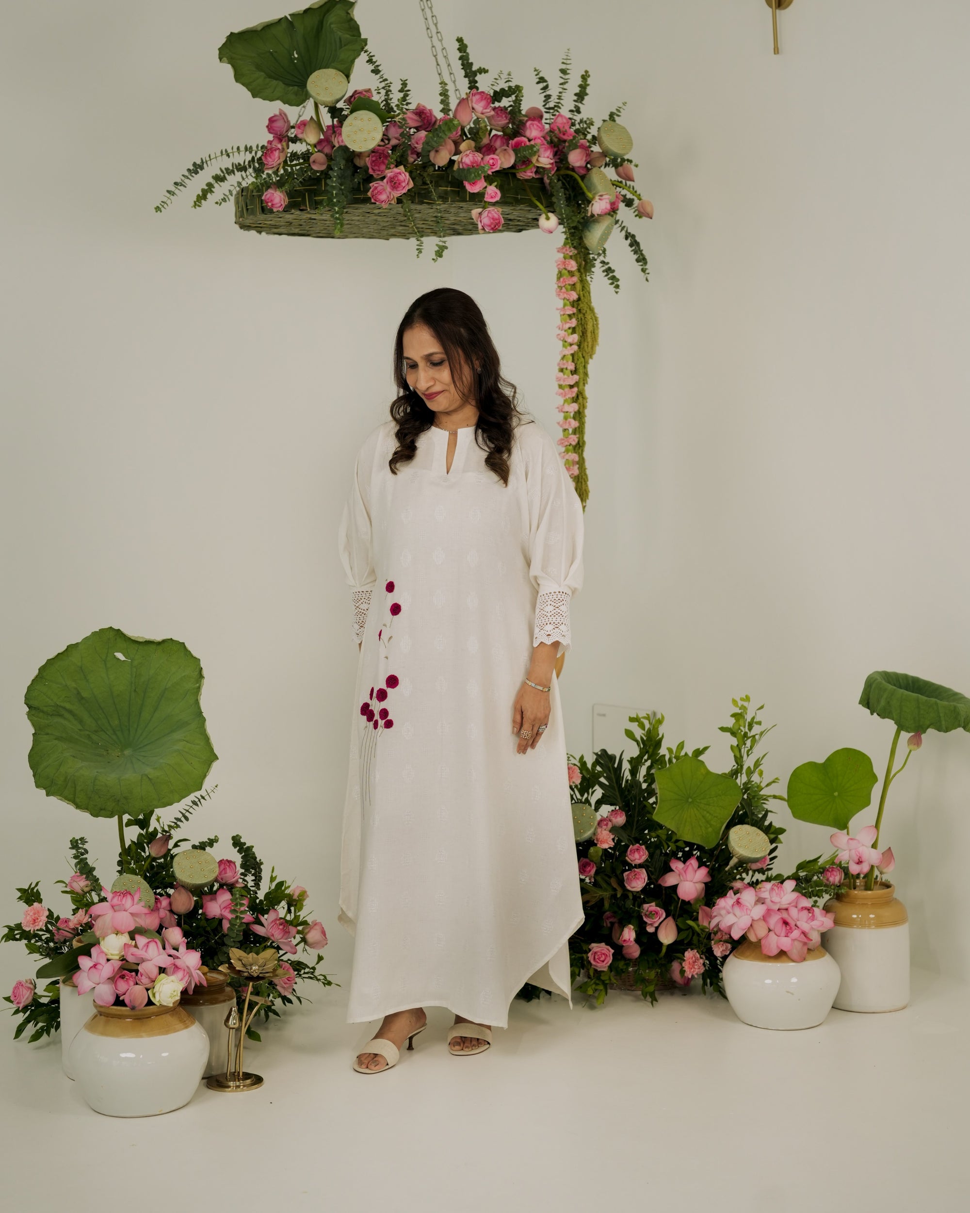 Pure Handloom Baggy Dress With Vadamalli