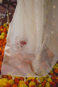 Organza Polka Dotted Saree - Image 6