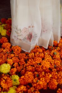 Organza Polka Dotted Saree - Image 5
